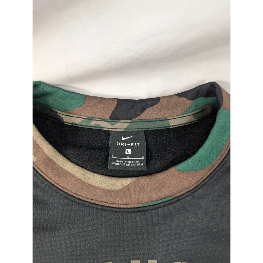 NIKE Dri Fit  Oklahoma State Cowboy Salute Service Camo Hoodie Mens Size Large